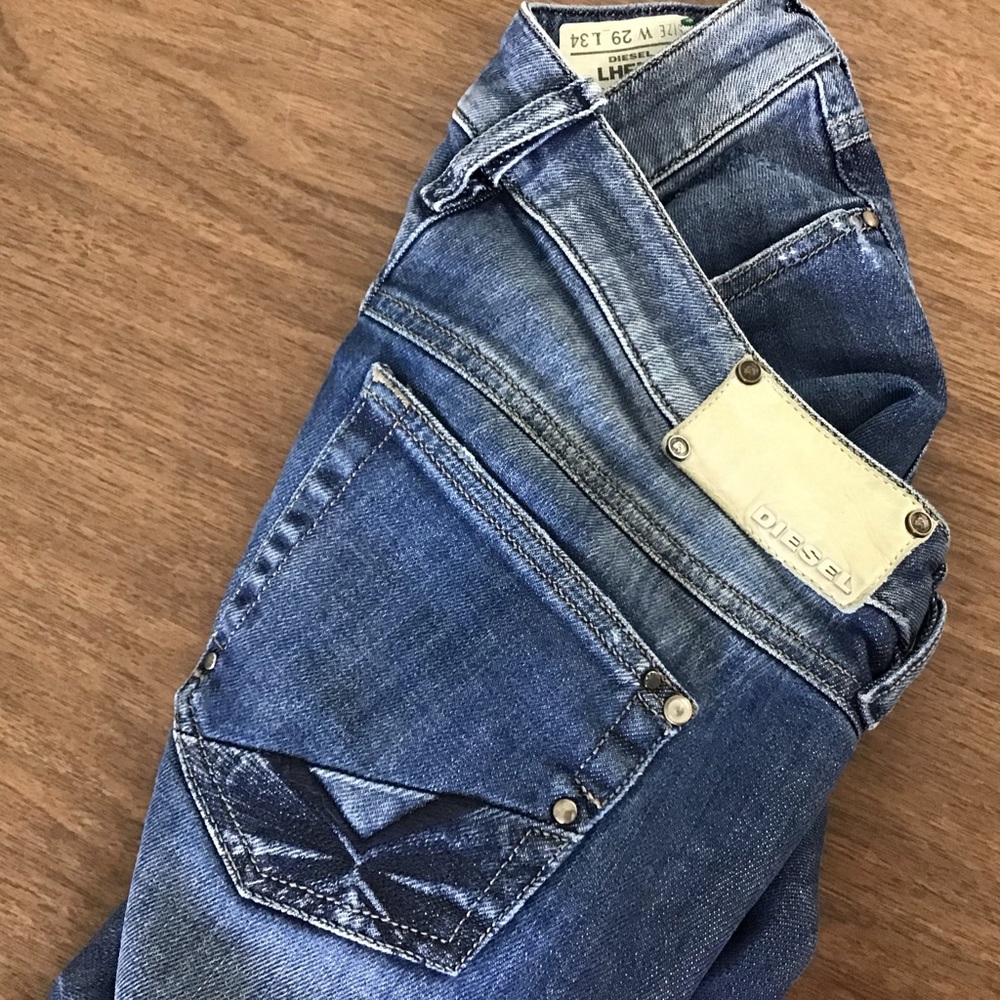 Diesel Lhela Straight Leg stretch Distressed Jeans Italy 29x31